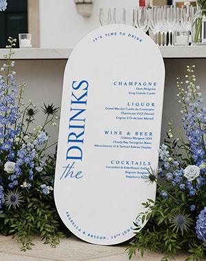 estacionario de casamento menu bar splendor