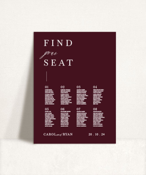 Estacionário de casamentos semi-custom seating plan Lovely