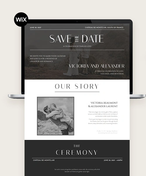 Template premium de website para casamento moderno