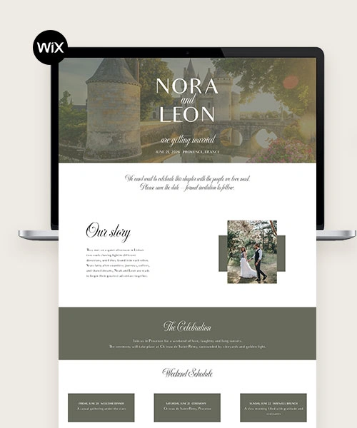 Website Save the Date personalizado para noivos