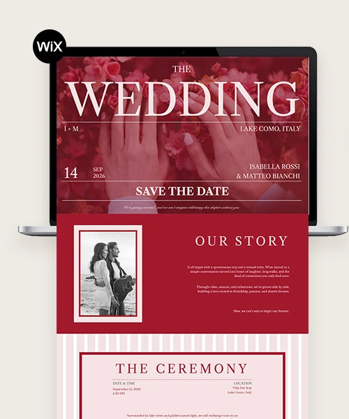 Exemplo de website Save the Date responsivo para casamento